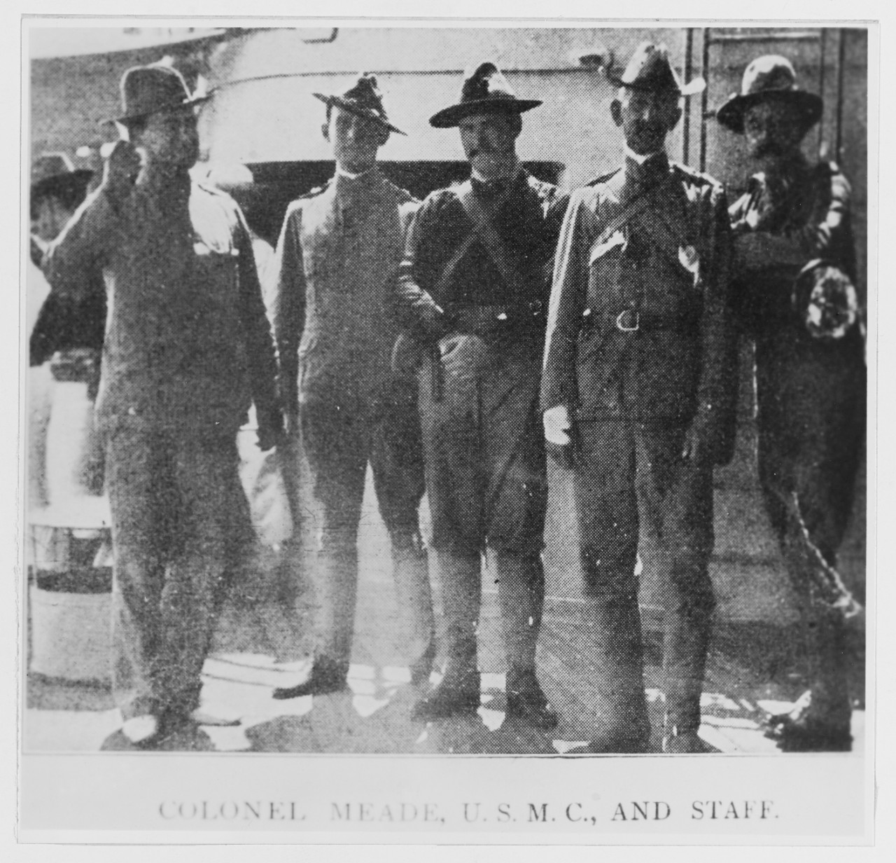 Colonel Robert L. Meade, USMC. And Staff.