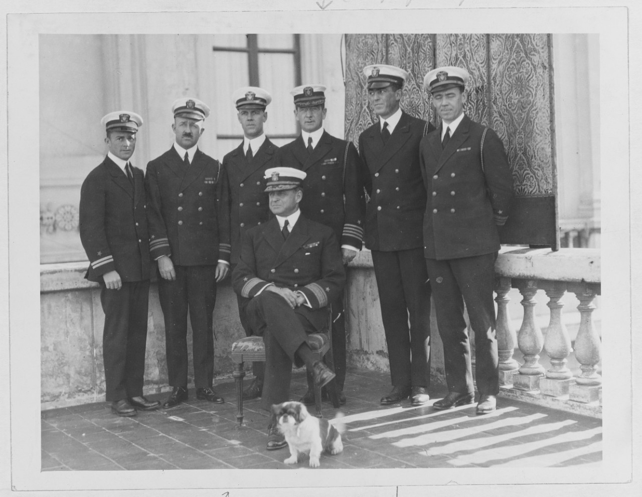 Admiral Bristol and staff American High Commissioner near EAST