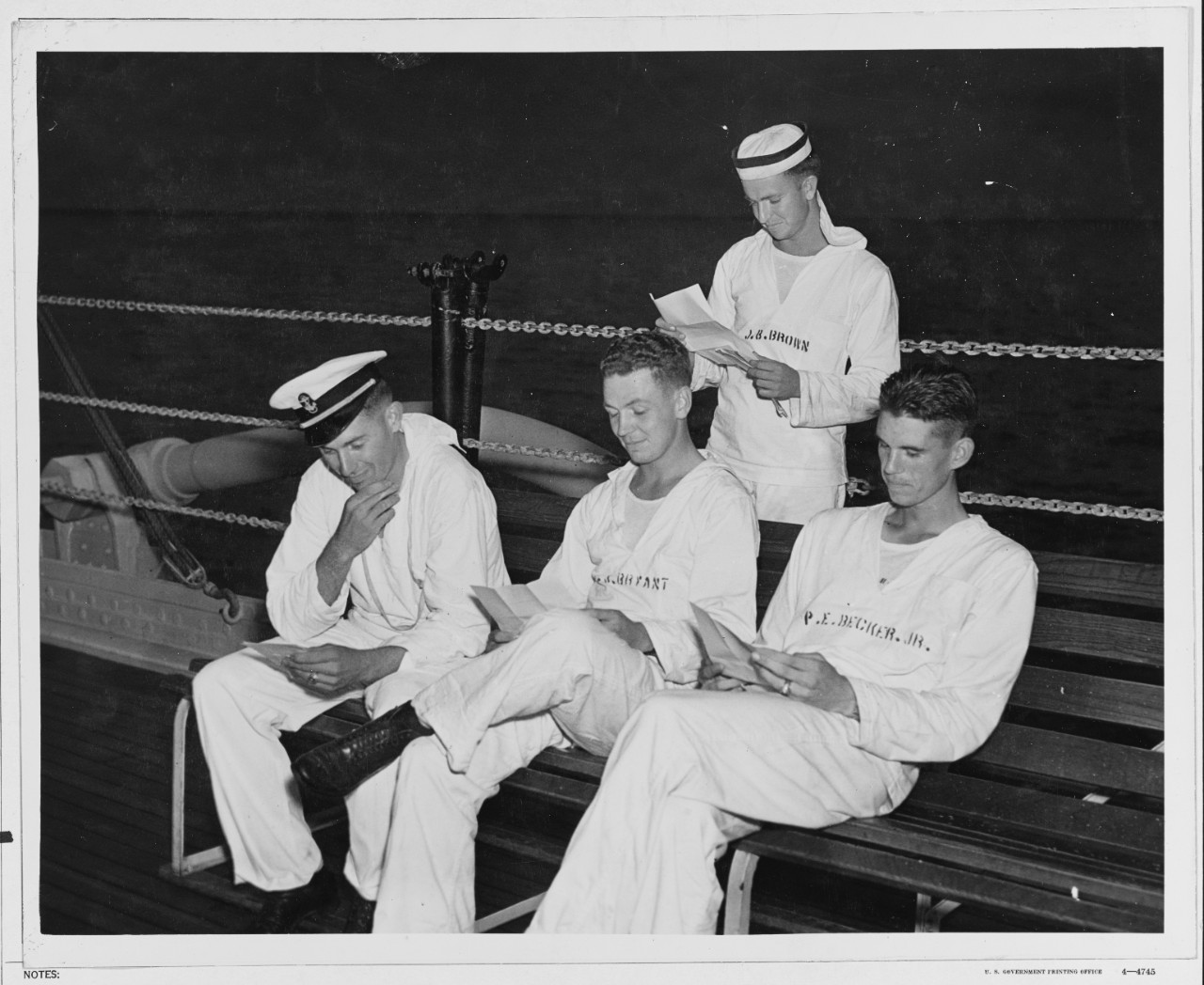 End of midshipman's cruise. Norfolk, Va. 1937.