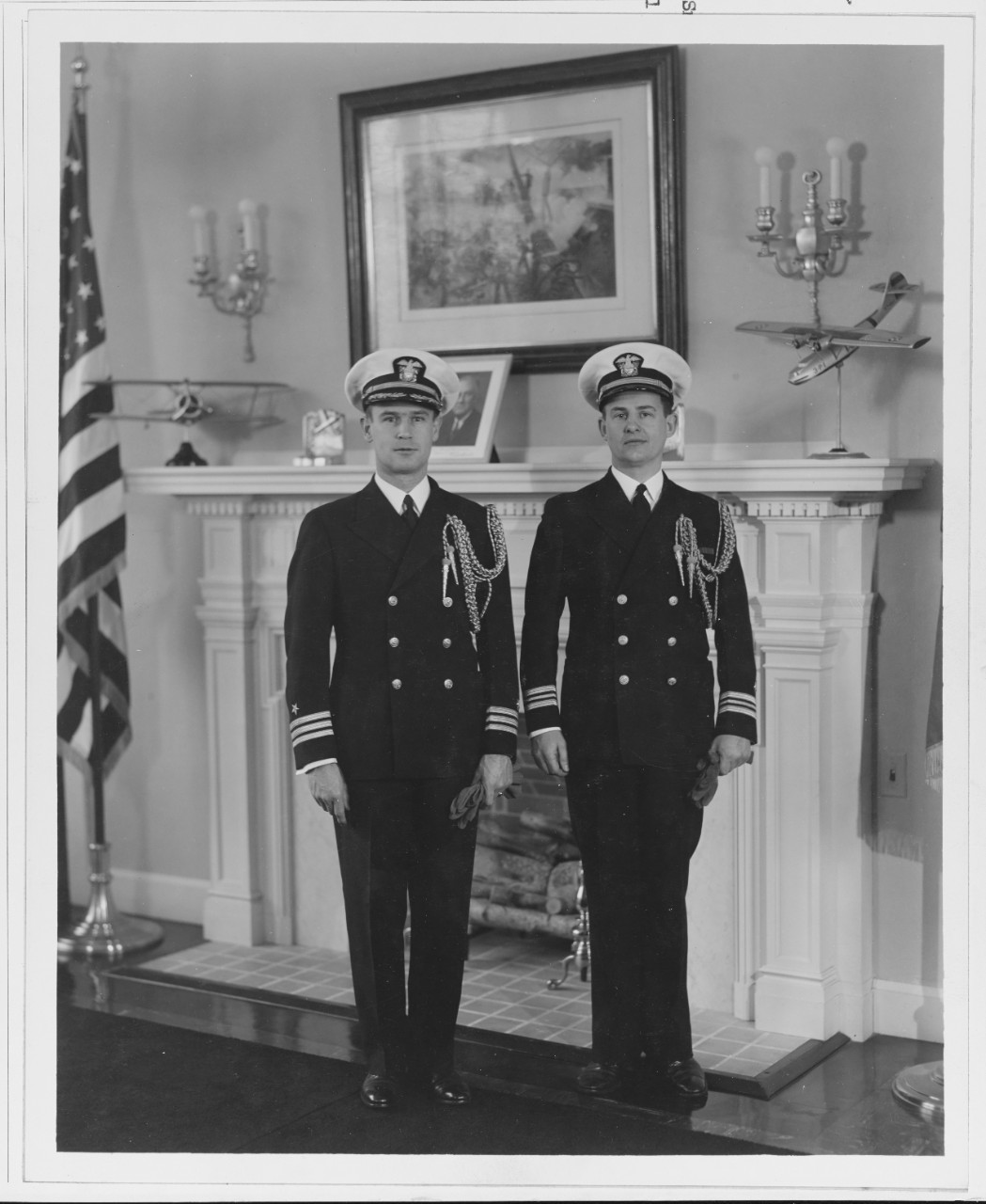 L to R: Comdr. Charles Wellborn, Jr., USN. Lt. Comdr W.R. Smedberg, 3rd, Usn-aides to chief of Naval operations. Jan 1941