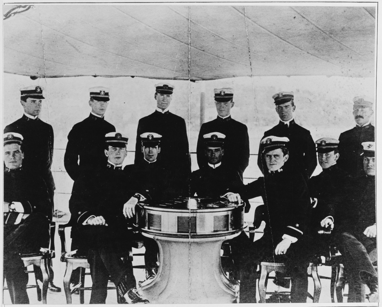 On board USS ILLINOIS (BB-7) in New Orleans, Louisiana in summer of 1902.