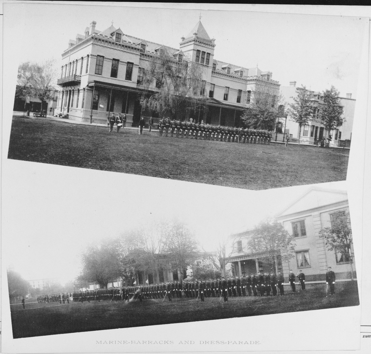 Naval Academy 1887. marine barracks and dregs parade