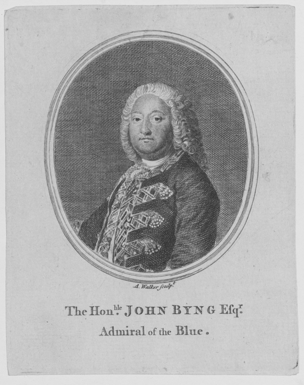 Byng John. The Hon Admiral of the Blue