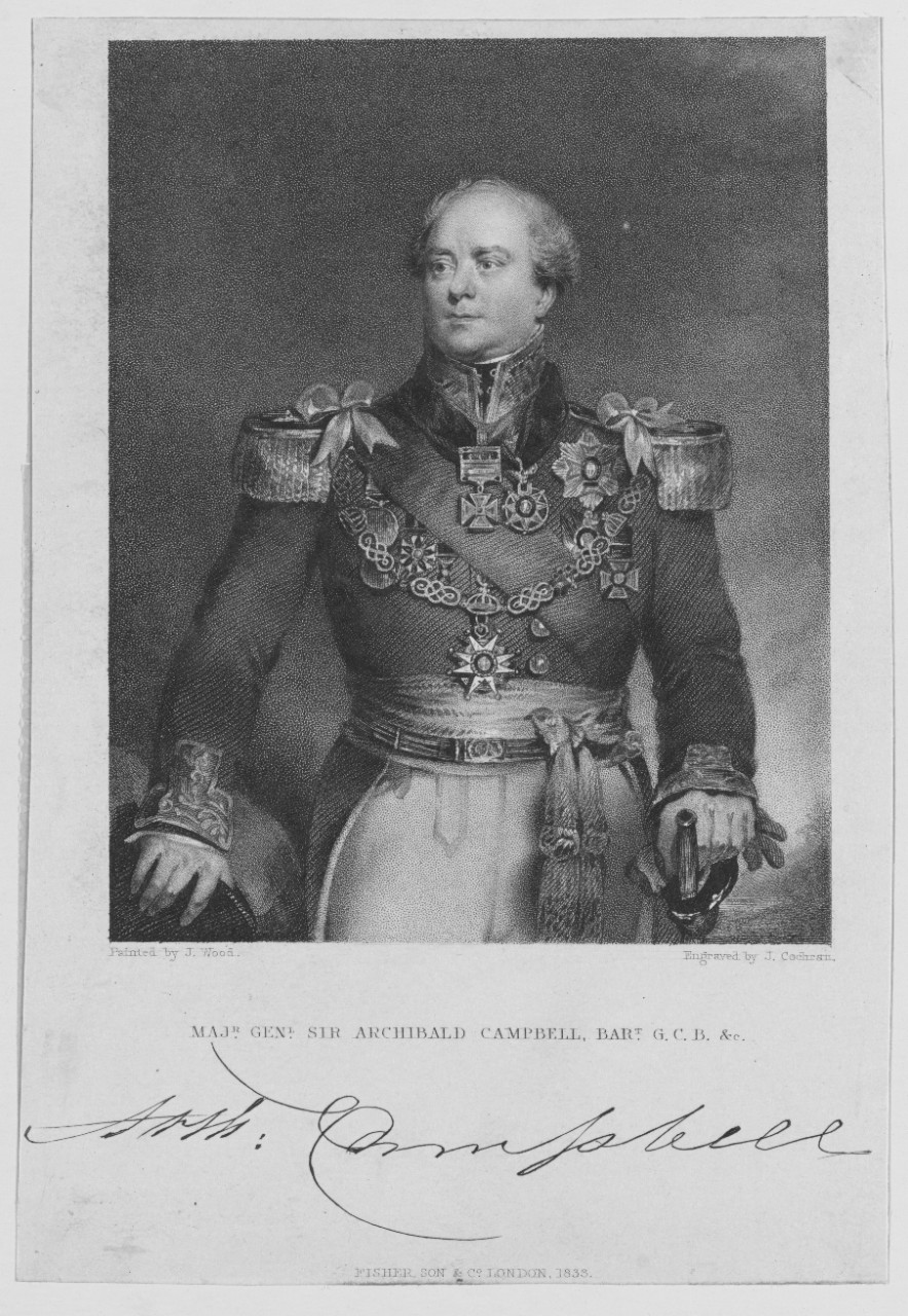 Campbell Sir Archibald. Major General. Bart. G.C.B.A.