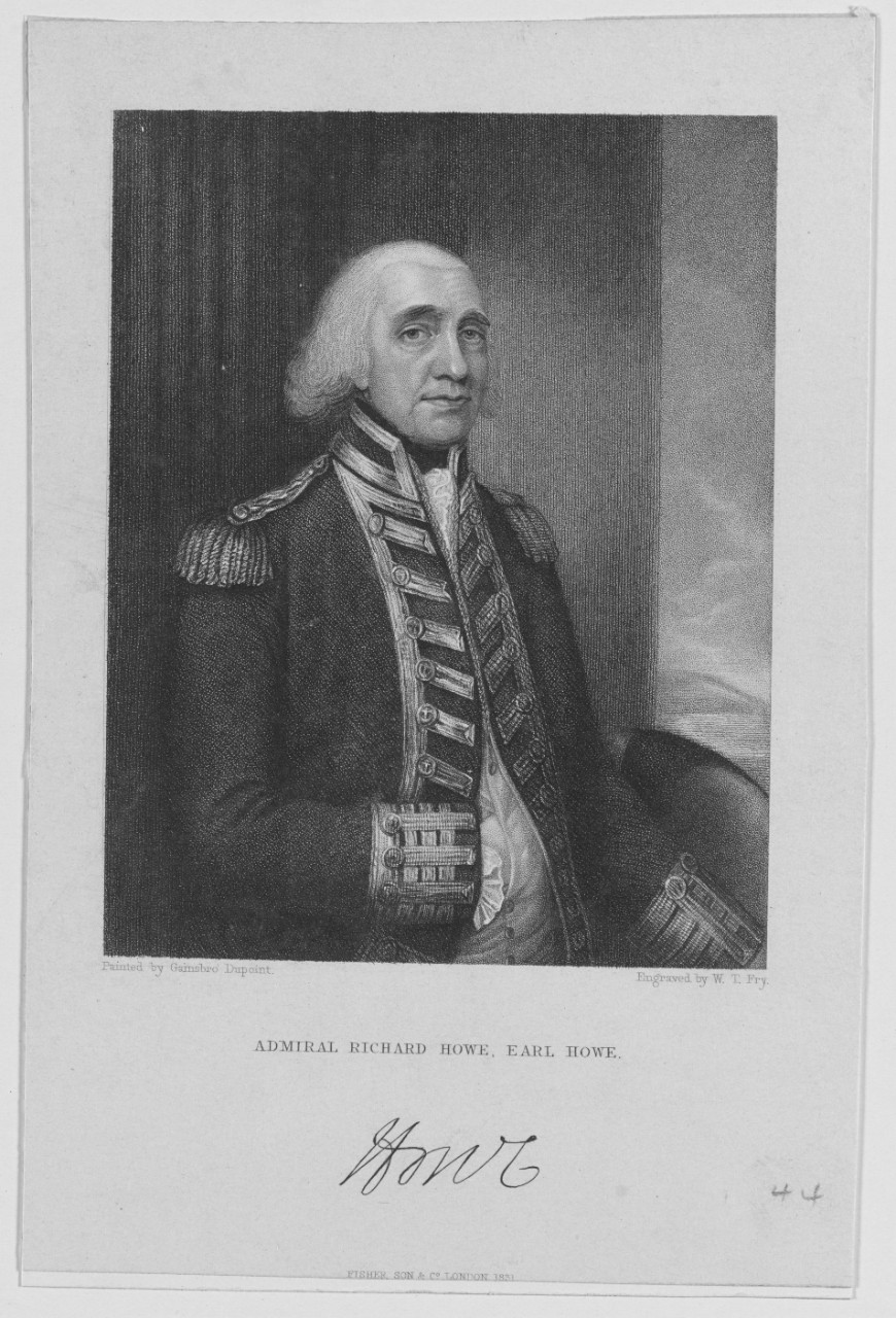 Howe, Richard. Admiral, Earl of Howe. 1726