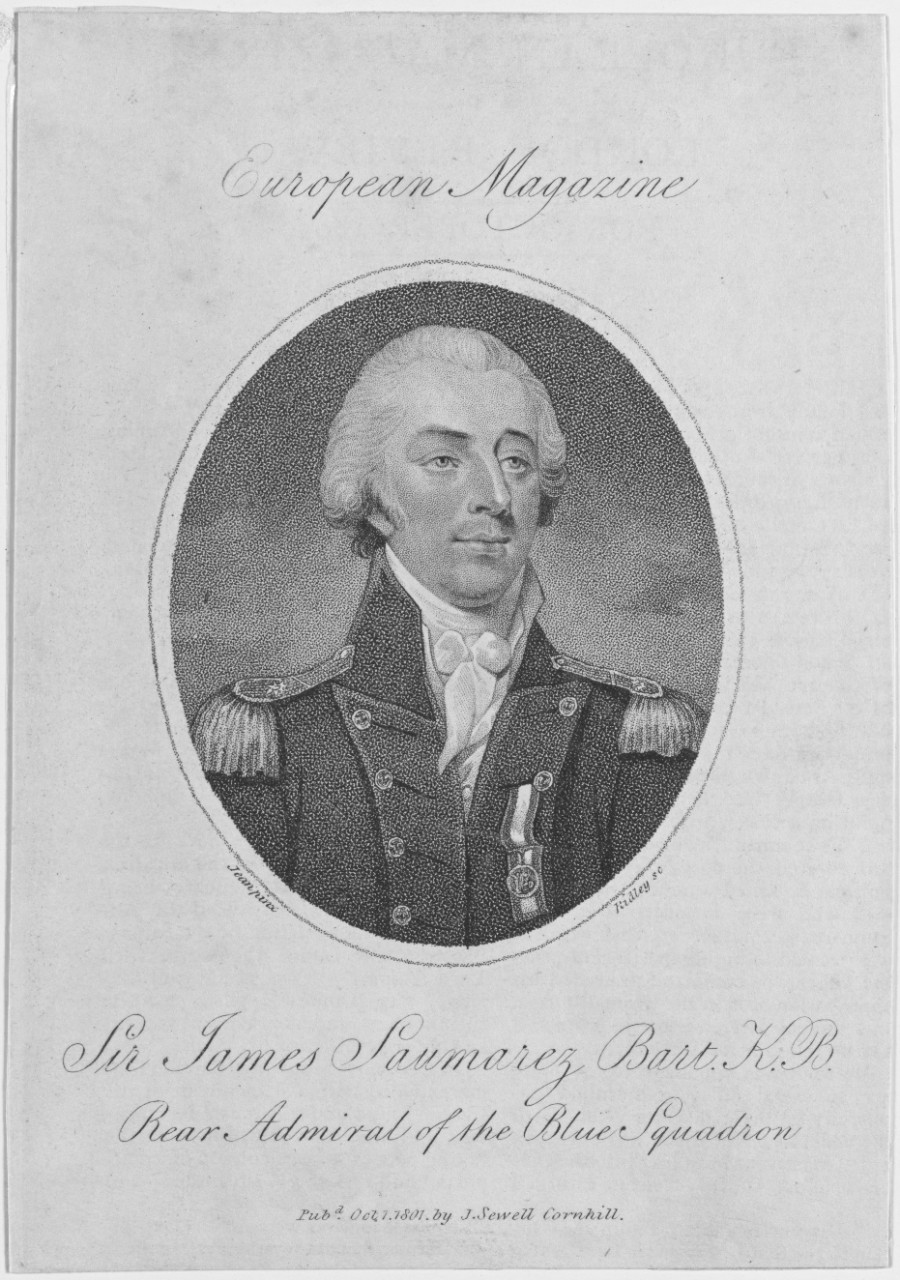 Sir James Saumarez Bart. K.B. Rear Admiral of the Blue Squadron. 1757-1836