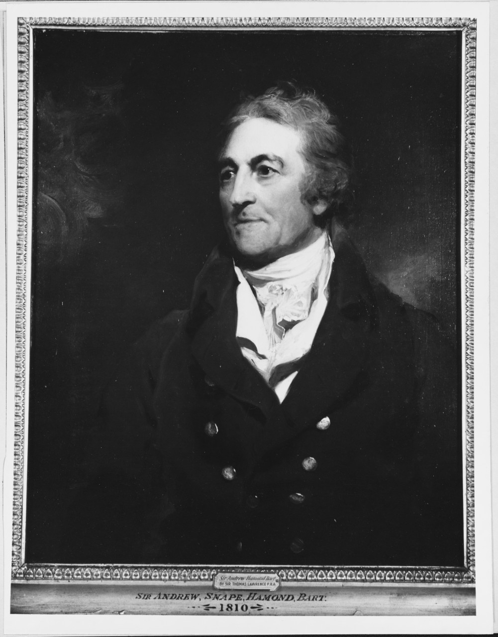 Sir Andrew Snape-Hamond, Bart, commanded HMS LIVERPOOL on 1 January 1776
