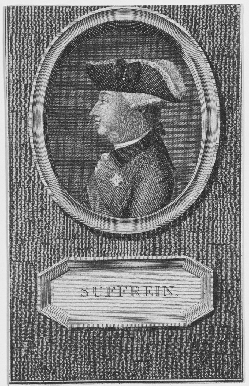 Medallion of Suffren. Saint Pierre Andre Suffren. Commander, 1729-1788