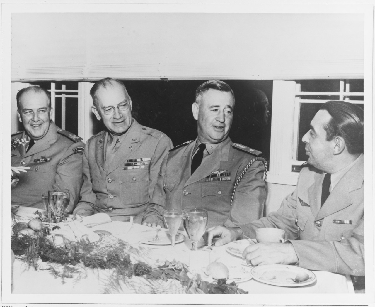 Dinner in honor of General Trompowsky, Chief, Brazilian Air Staff, 2 April 1945