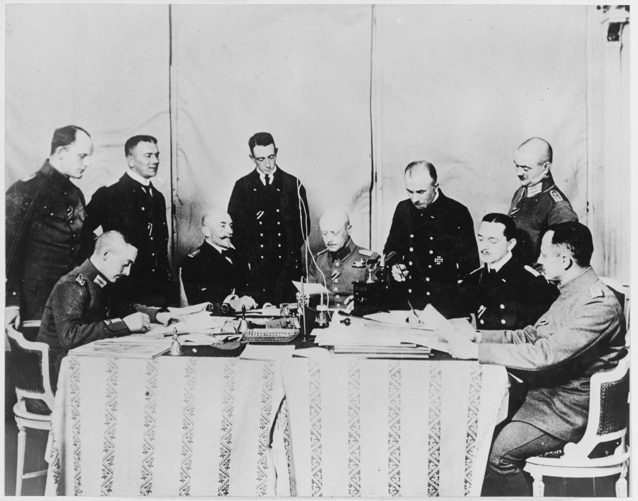 Germany's Peace Envoys-- Admiral Von Hintz, General H.K.A. Winterfeld and Vice Admiral Meurer