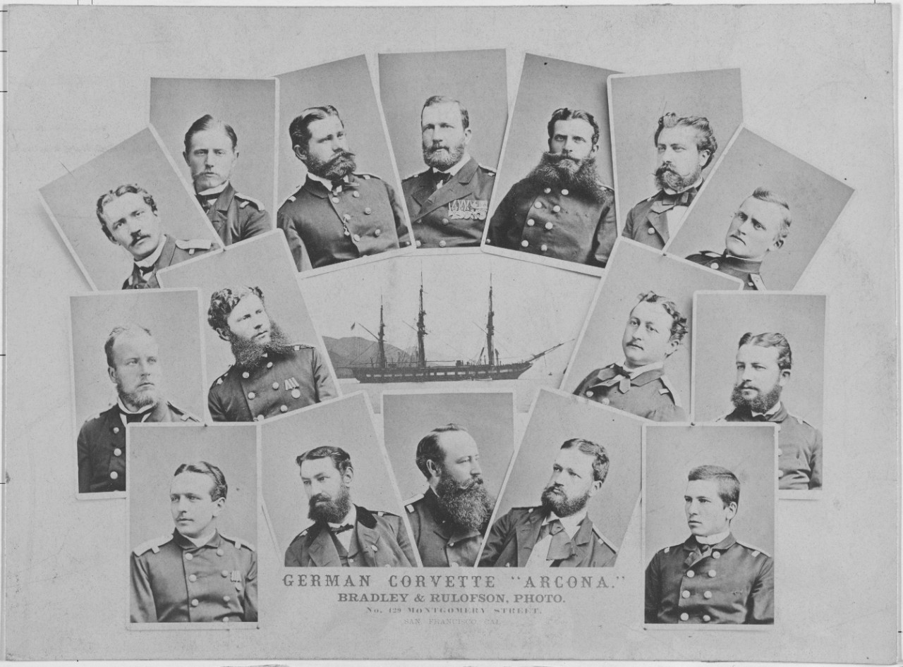 Photo Montage of German Corvette ARCONA and men