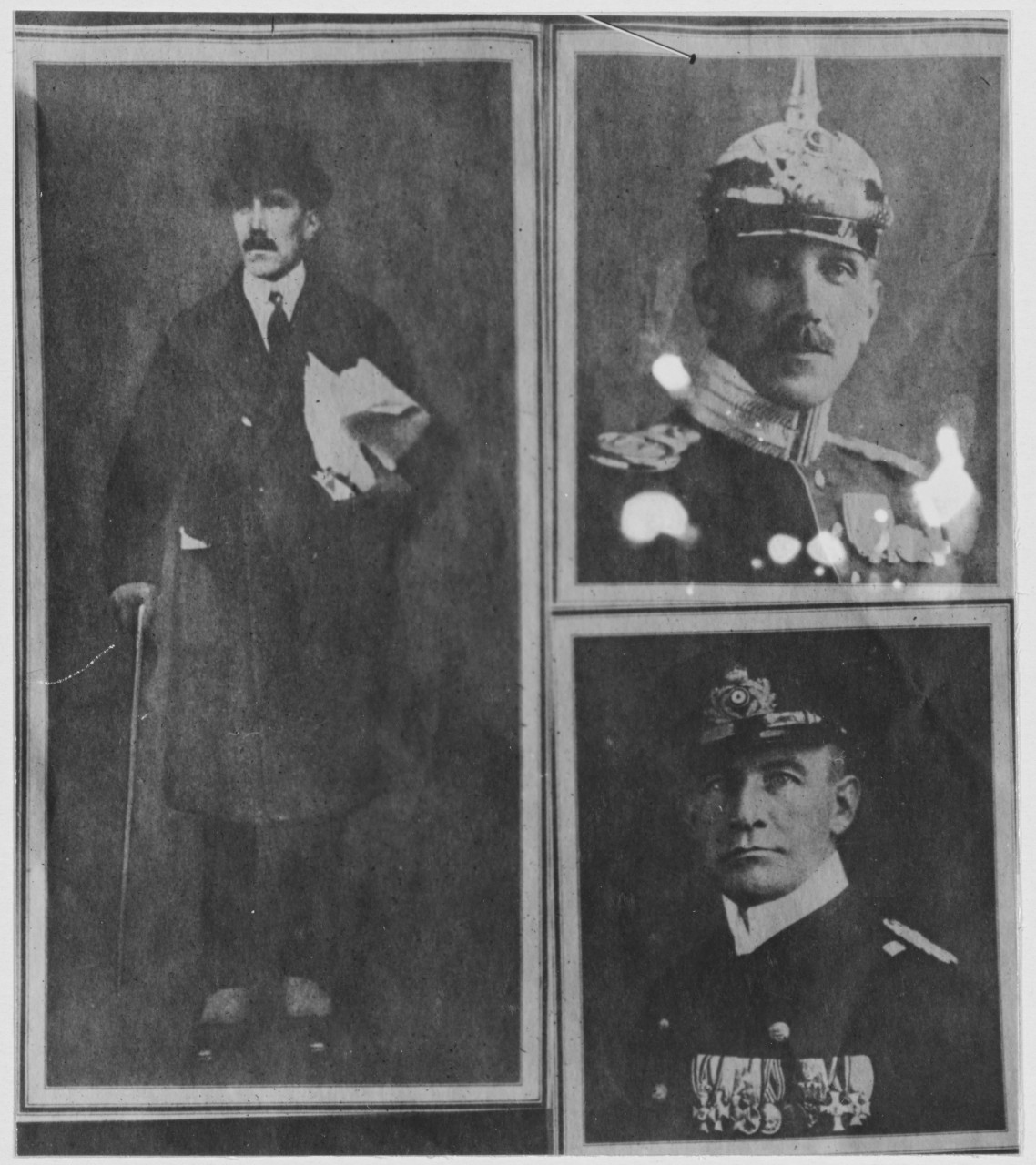 Portraits of German men Von Sudan, Von Papen, and Boy Ed