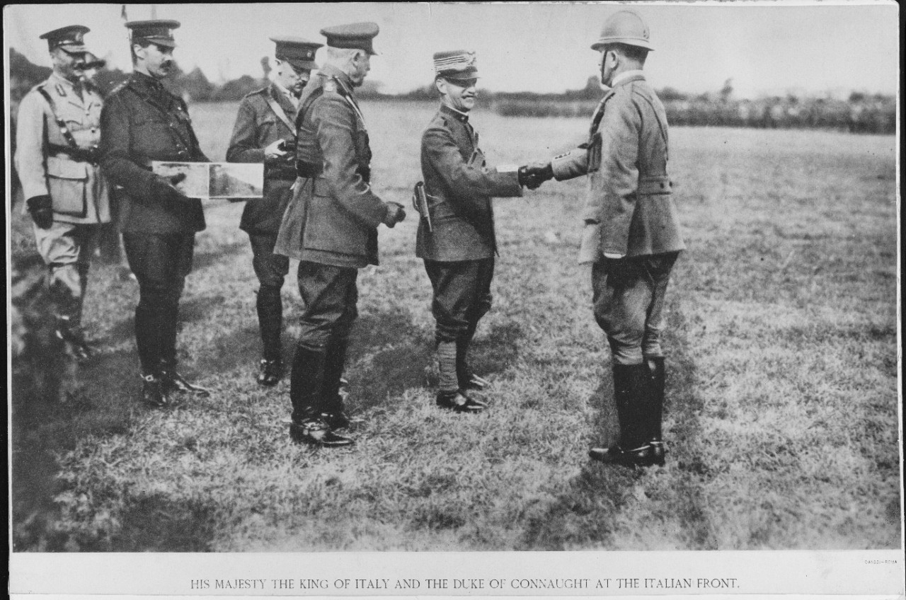 His Majesty the King of Italy and the Duke of Connaught at the Italian Front