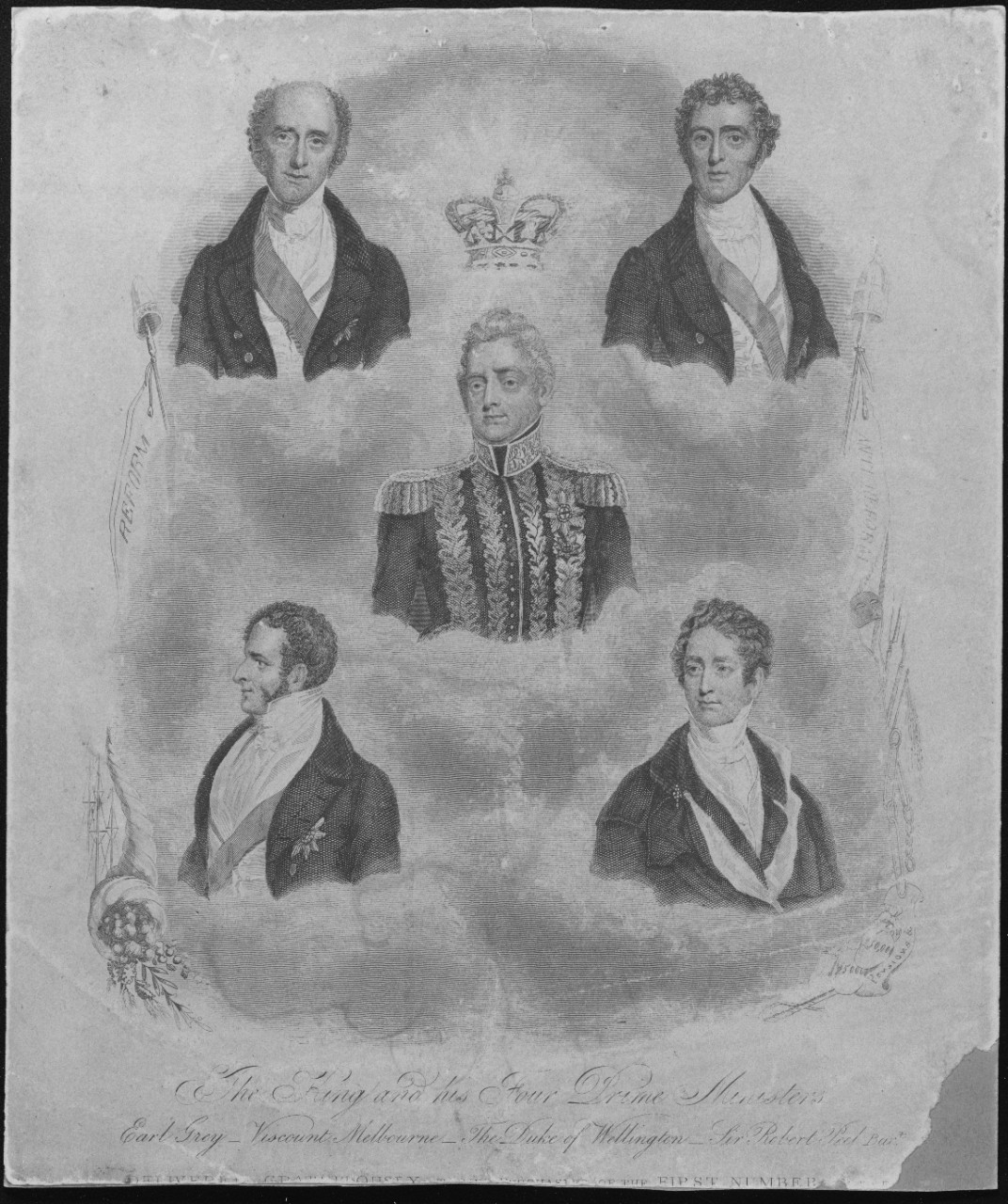 King William IV and his four Prime Ministers