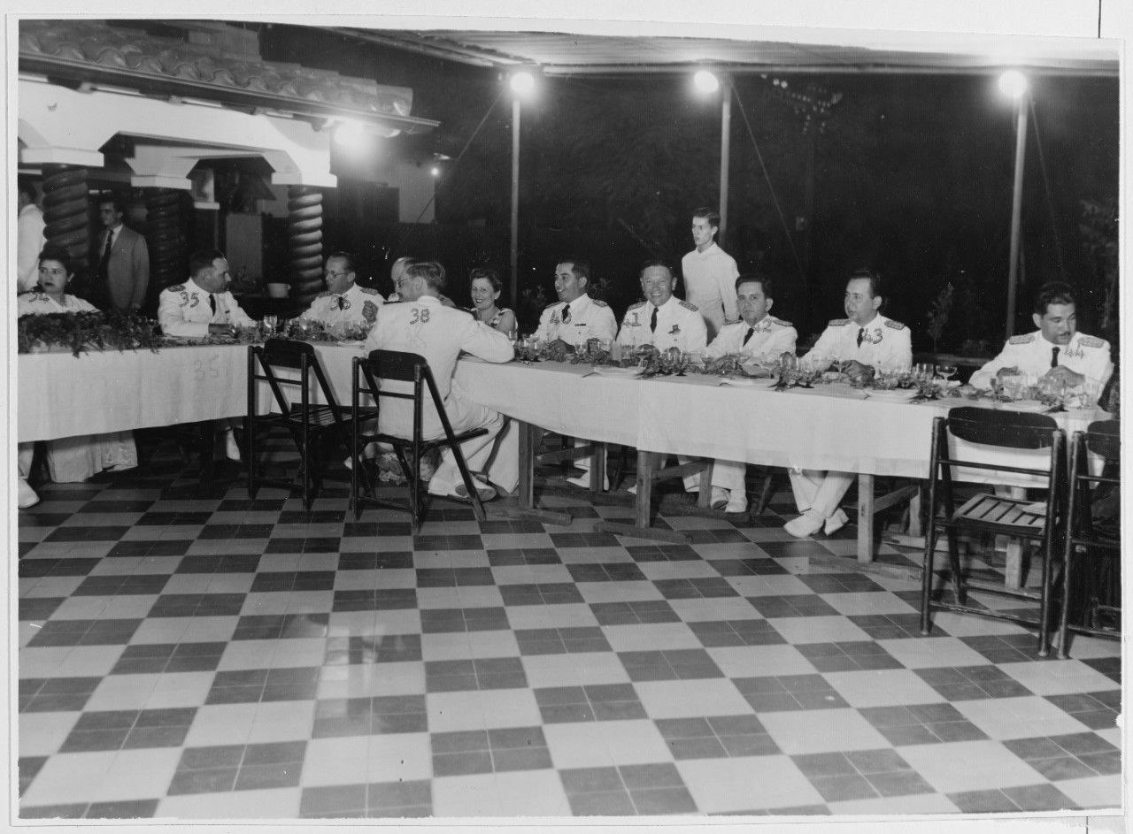 Banquet for Military Attaches and the Naval Attaché to the Paraguayan War and Navy Minister, Brigadier General Vicente Machuca, December 21, 1942