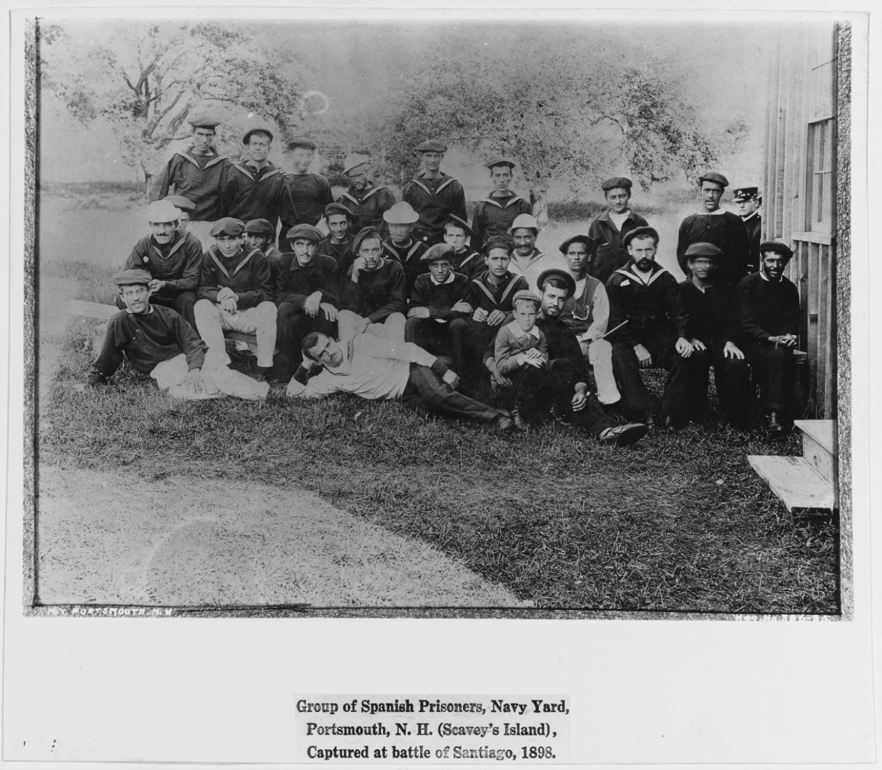 Spanish prisoners captured at the Battle of Santiago, 1898