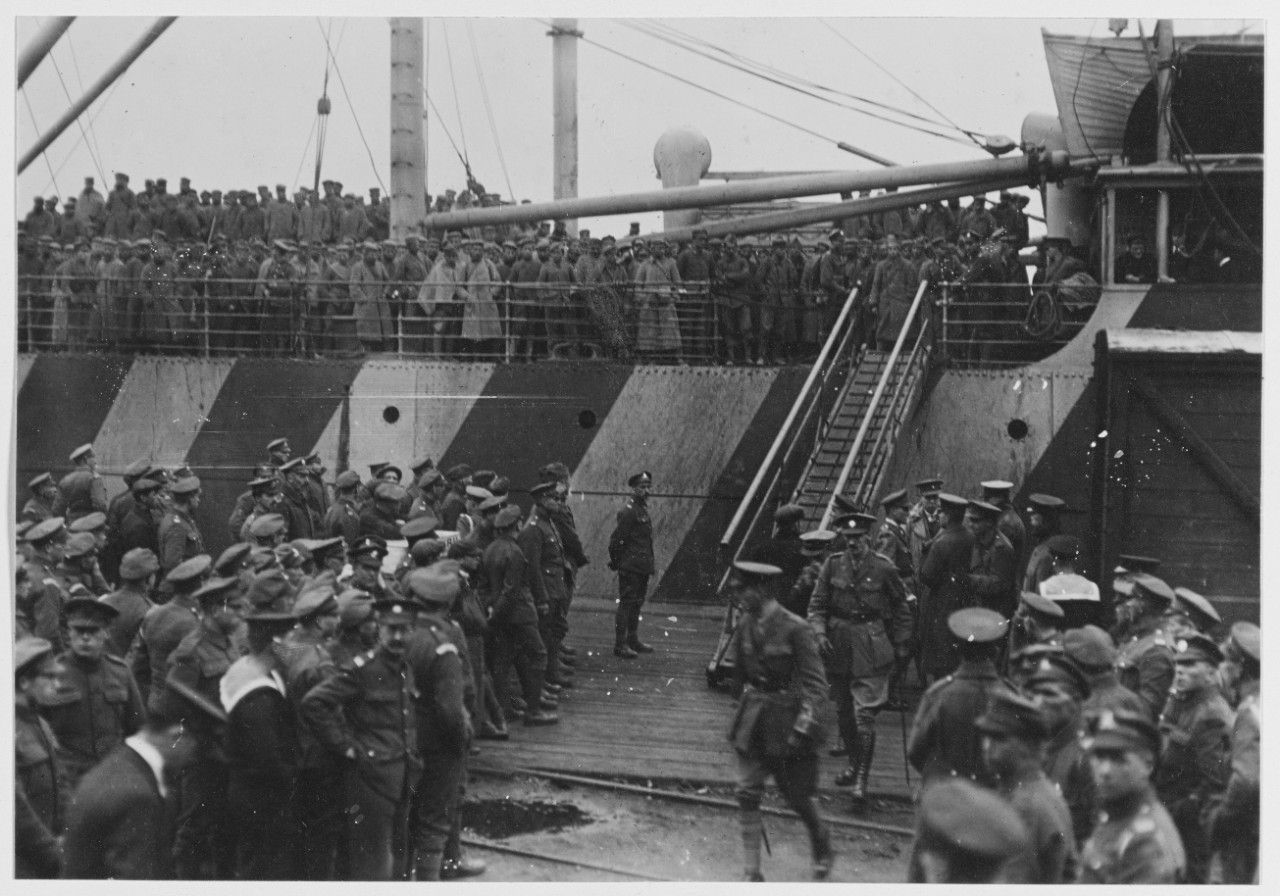 German prisoners on a British ship