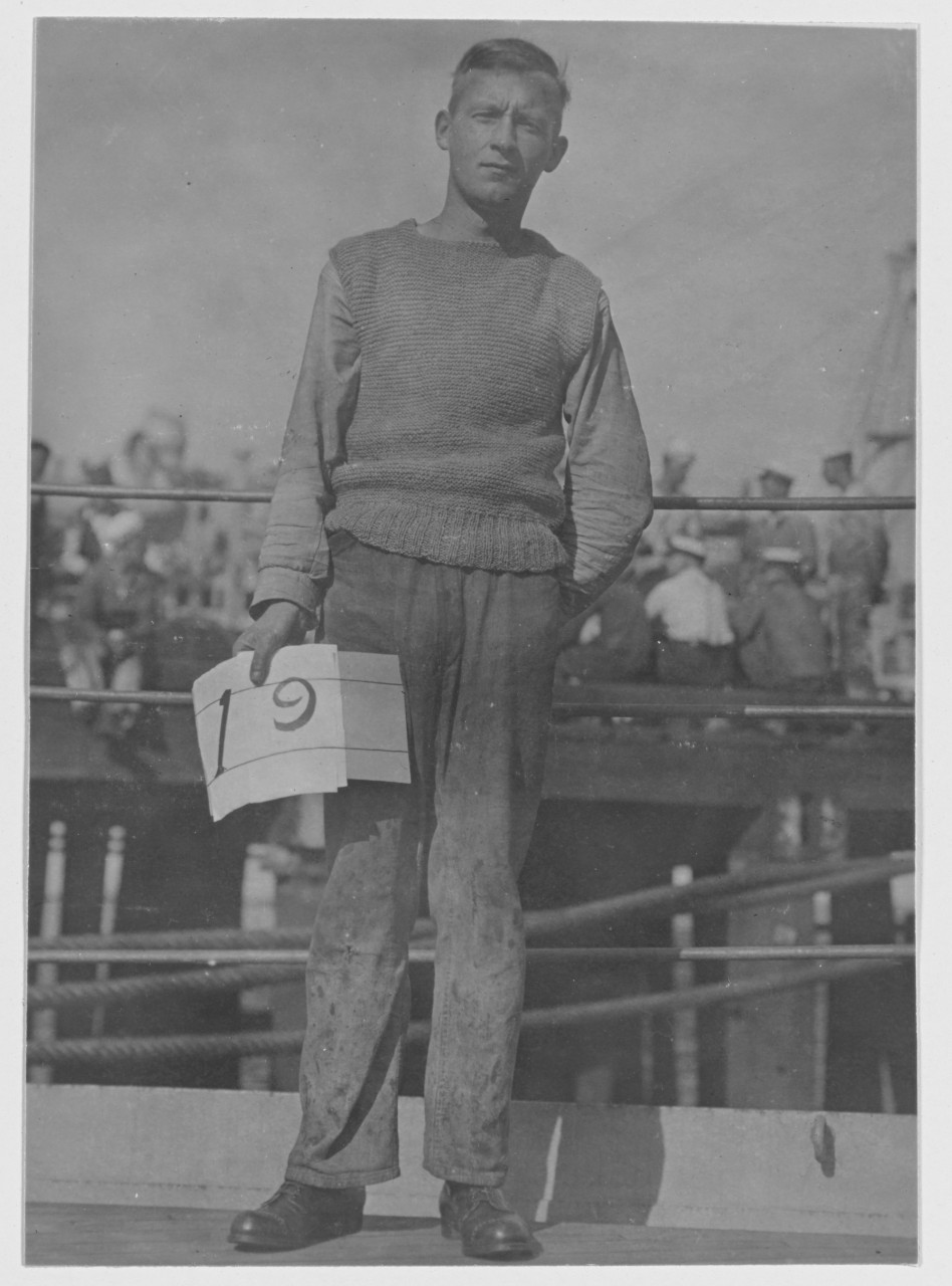 Hans Ljustvedt, survivor of the Norwegian Bark "NORDHAV", Rescued August 18, 1918, by USS KEARSARGE (BB-5)