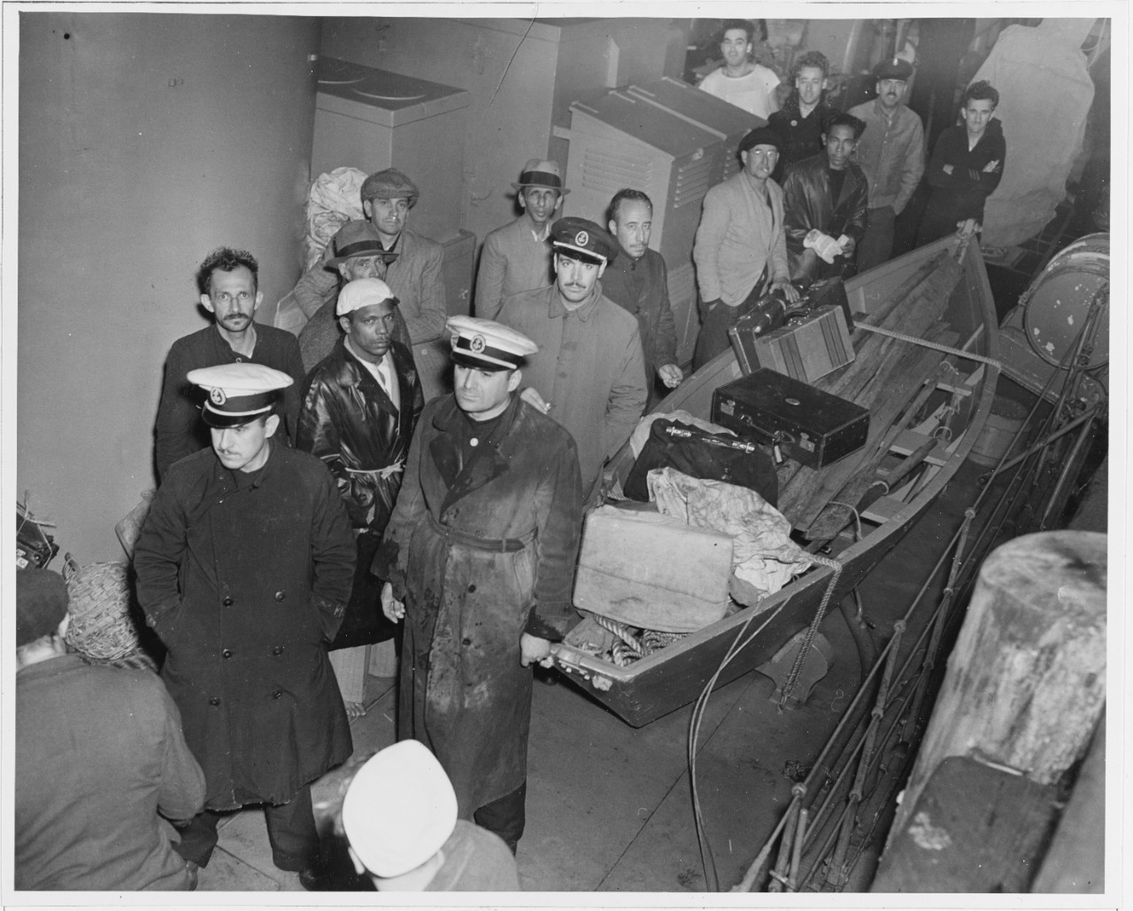 Survivors of the Brazilian ship ARABUTAN