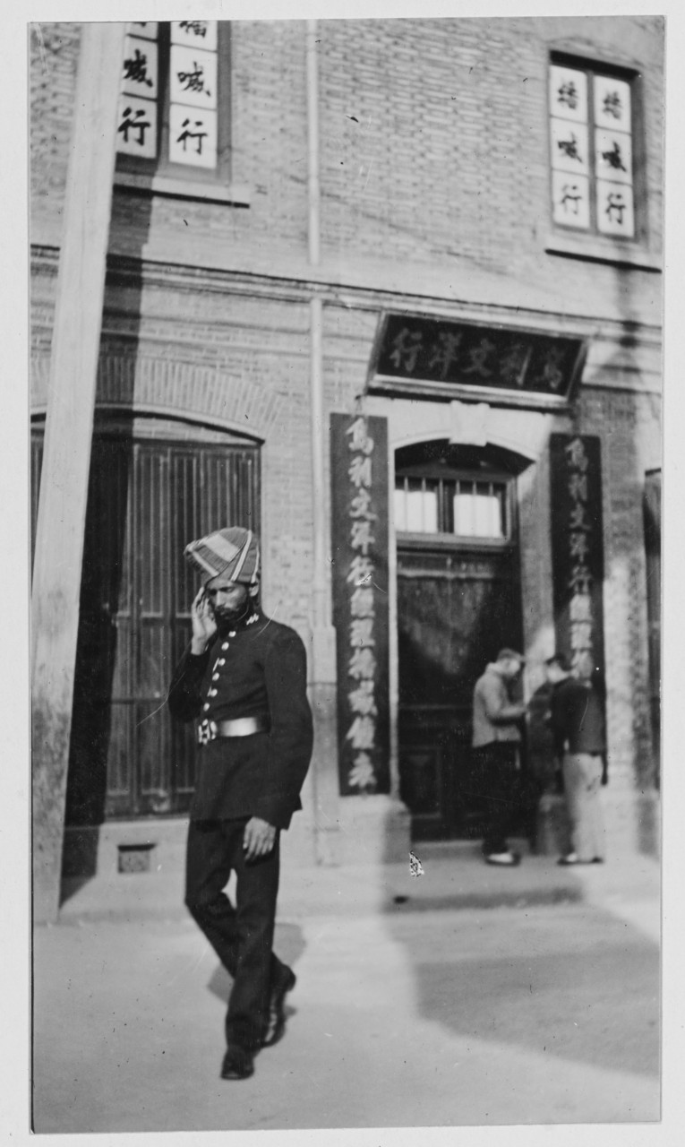 Sikh policeman, Shanghia China 1912