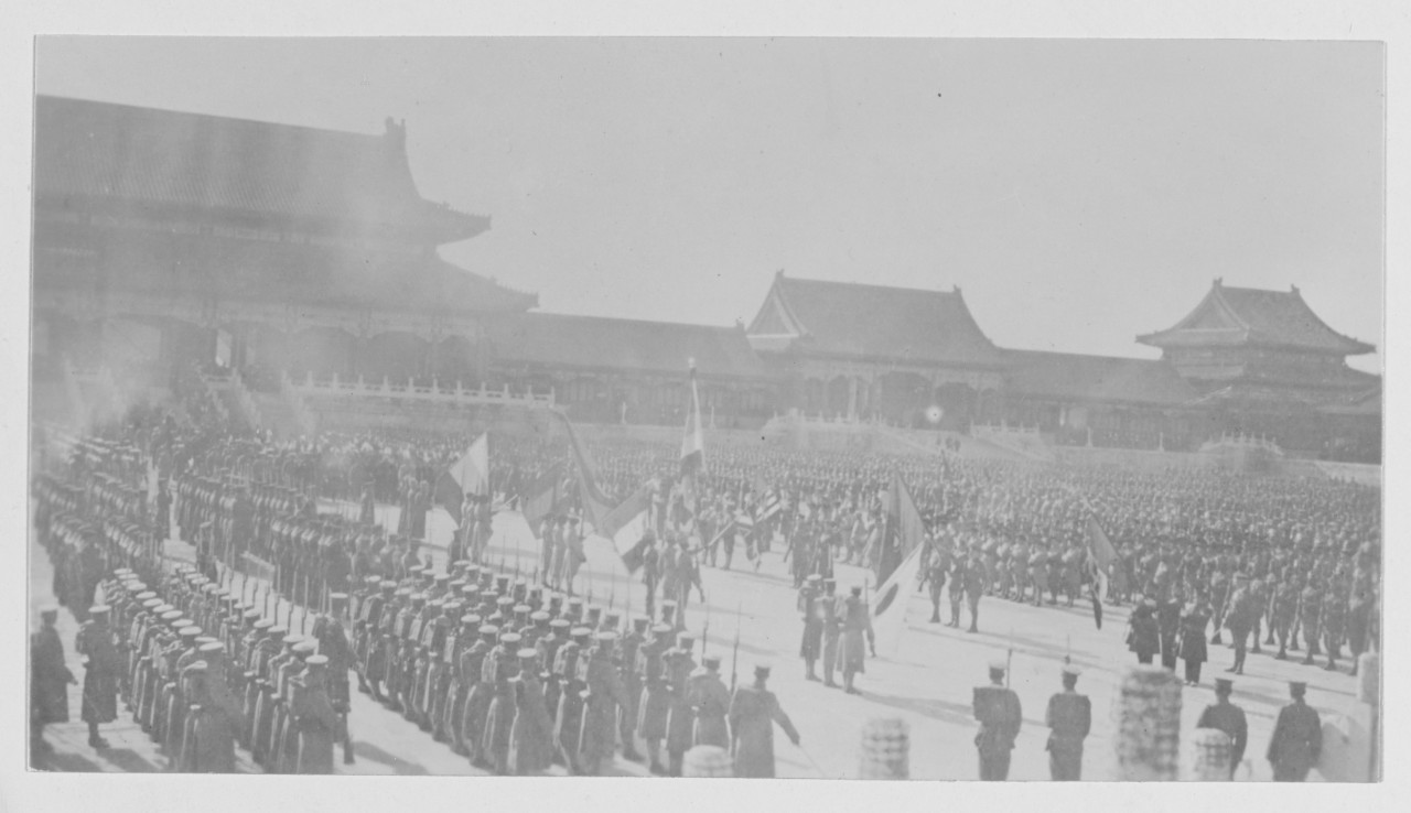 Parade of the allied forces in China