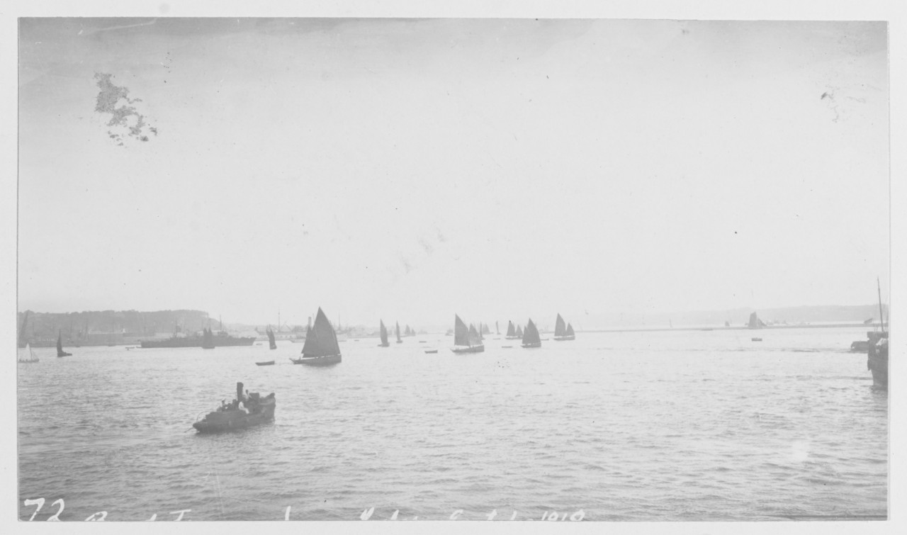 Sailboats on Inner Harbor, Brest, France. September 16, 1918