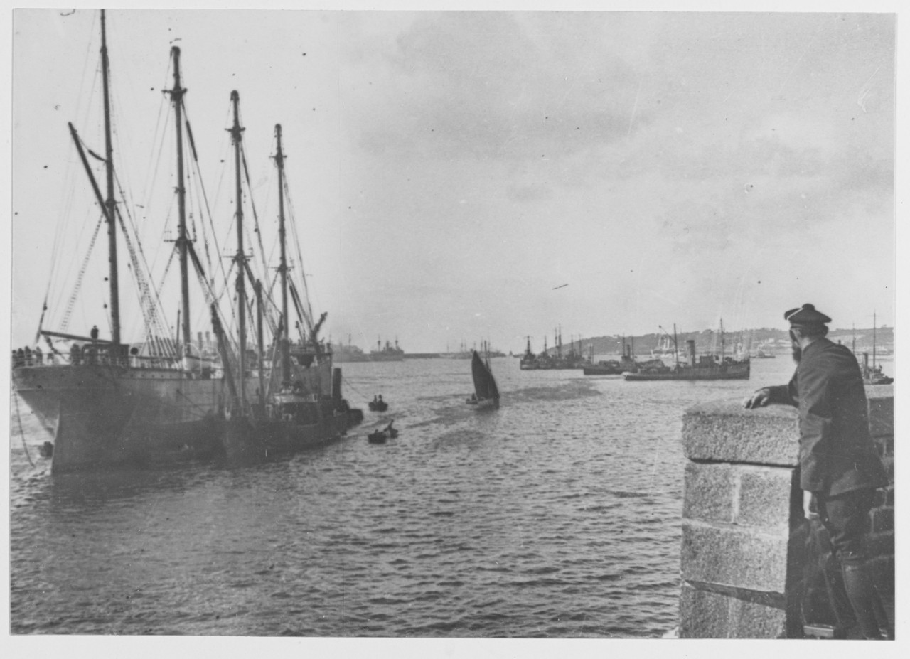 Entrance to the commercial port, Brest, France during World War I. September 30, 1918