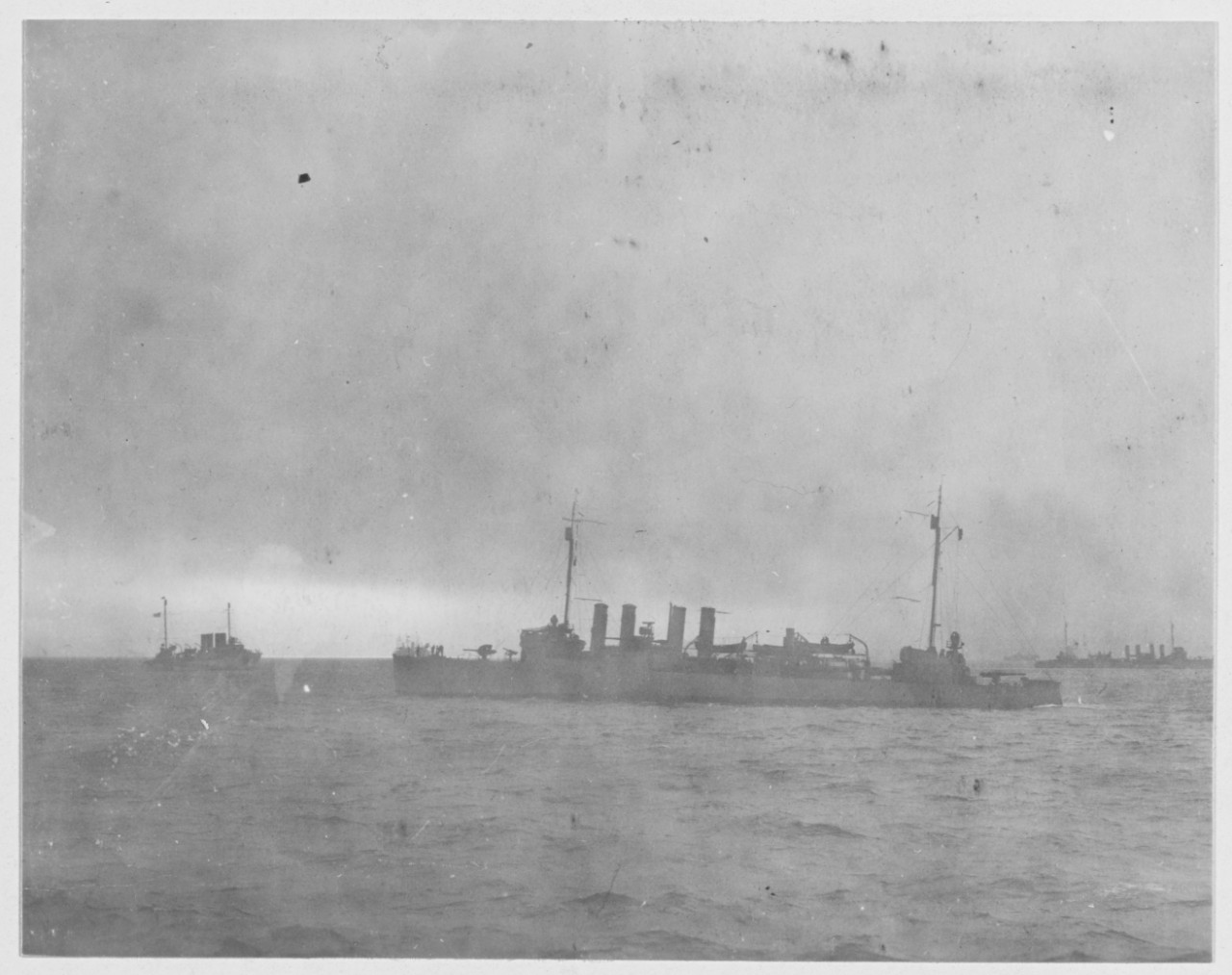 U.S. Destroyers entering Brest, France during World War I