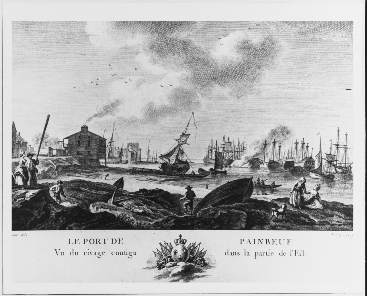 The port of Painbeuf at the time of the American Revolution.