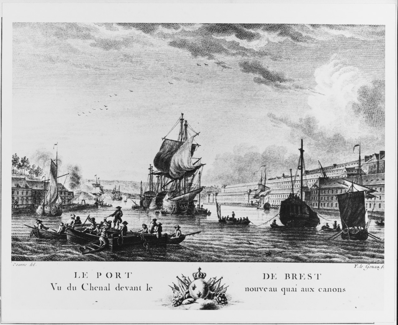 Port of Brest at the time of the American Revolution.