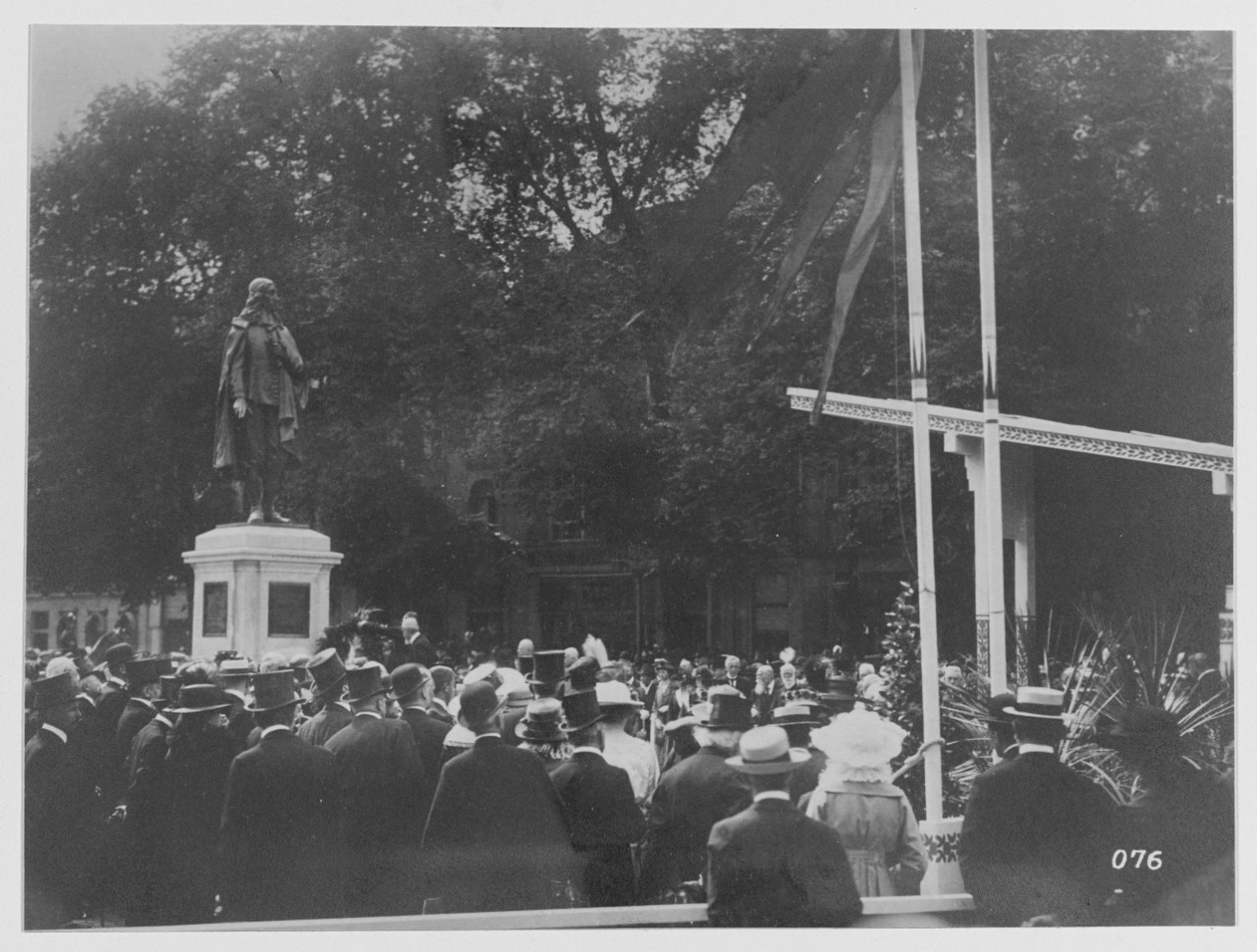 The unveiling of the monument.