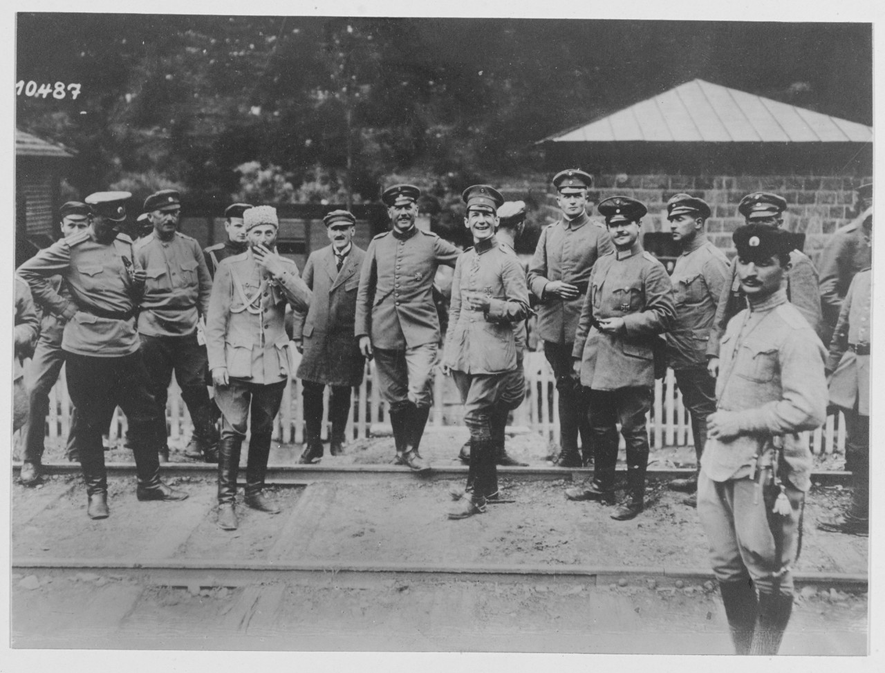 German and Crusinian officers.