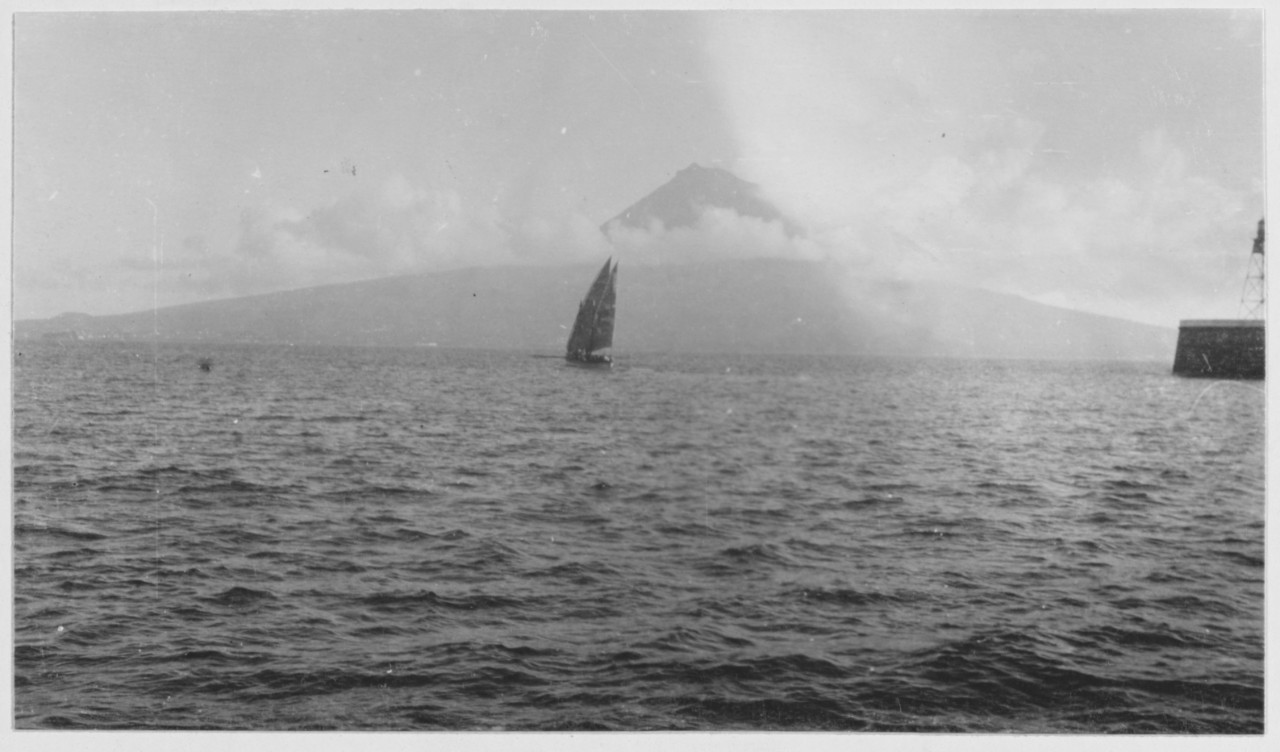 Pico Mountain from USS MARGARET - Bermuda to the Azores. Portugal