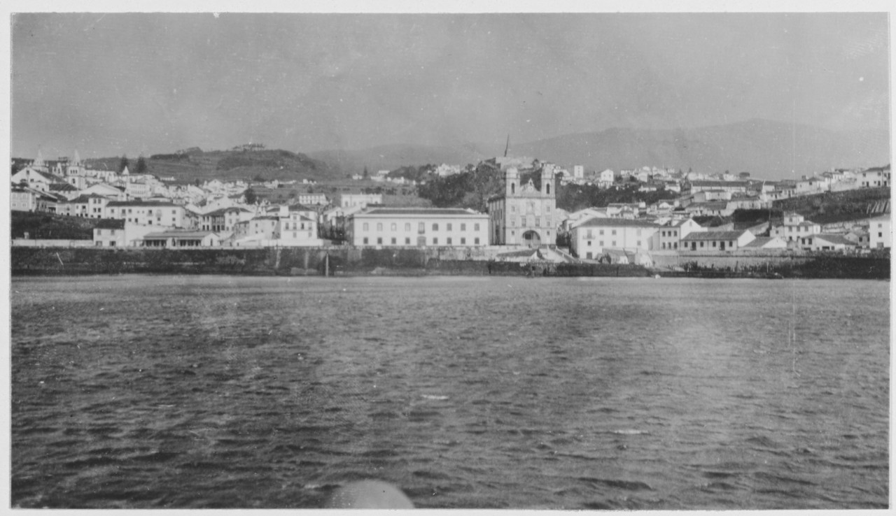 Angra, Terceira, Azores, Portugal. Taken from USS MARGARET. February 21, 1918