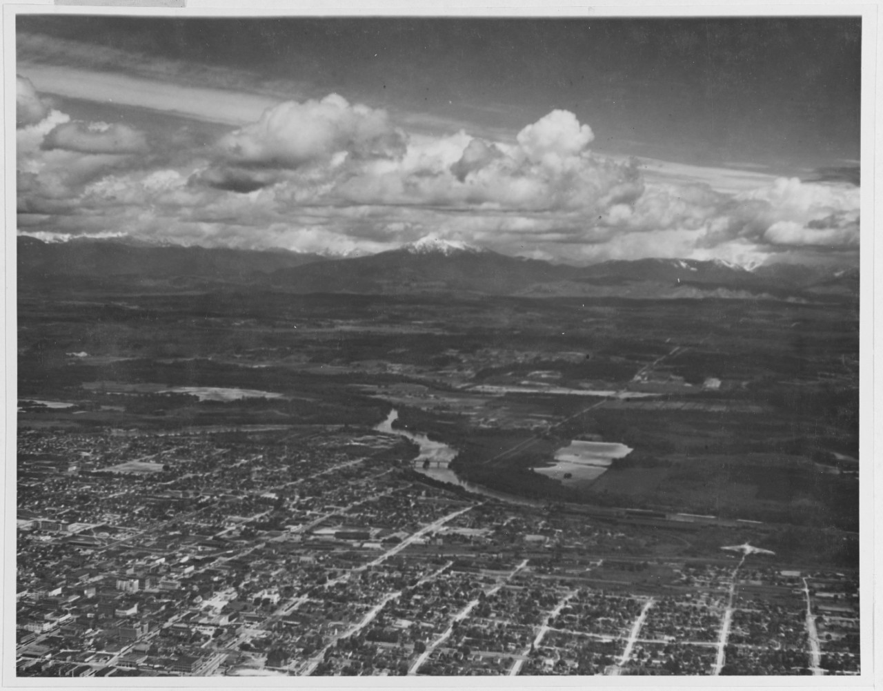 Santa Clara Valley, California. Aerial photograph taken from USS AKRON, 1933