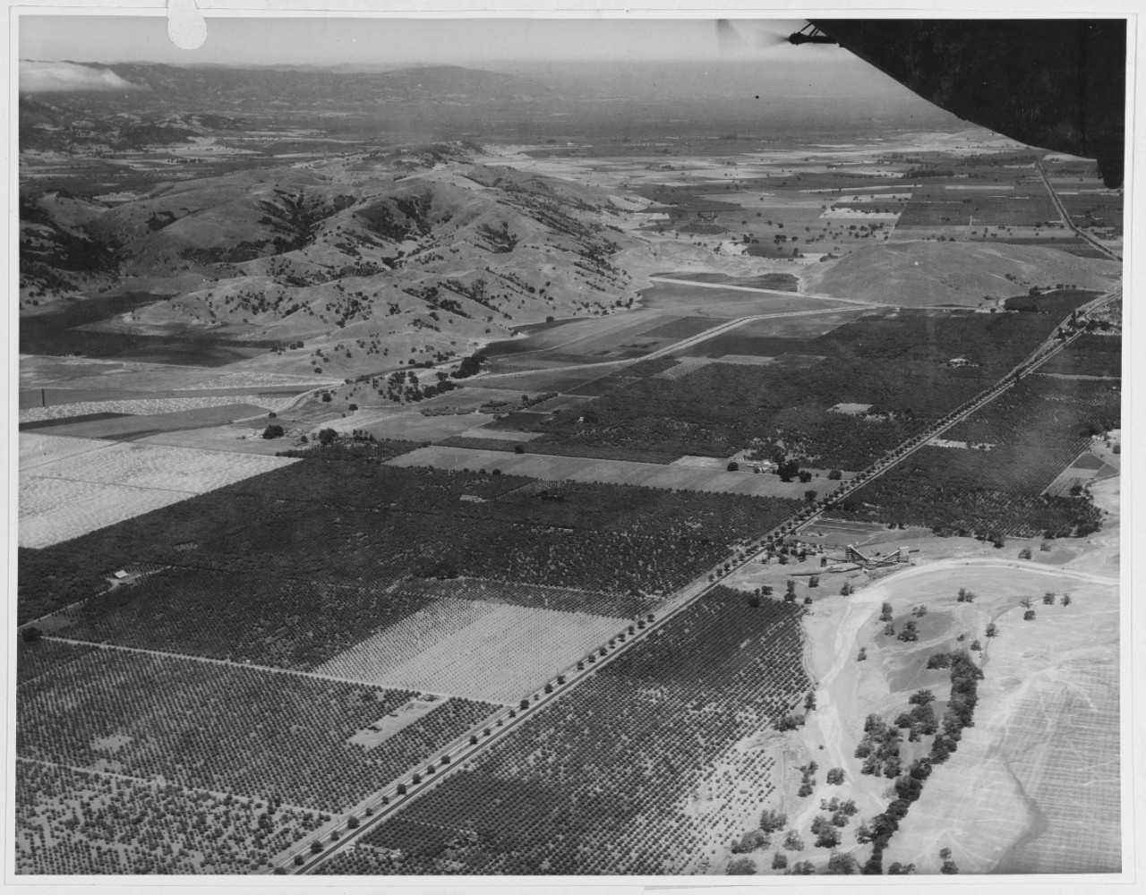 Santa Clara Valley, California. Aerial photograph taken from USS AKRON, 1933