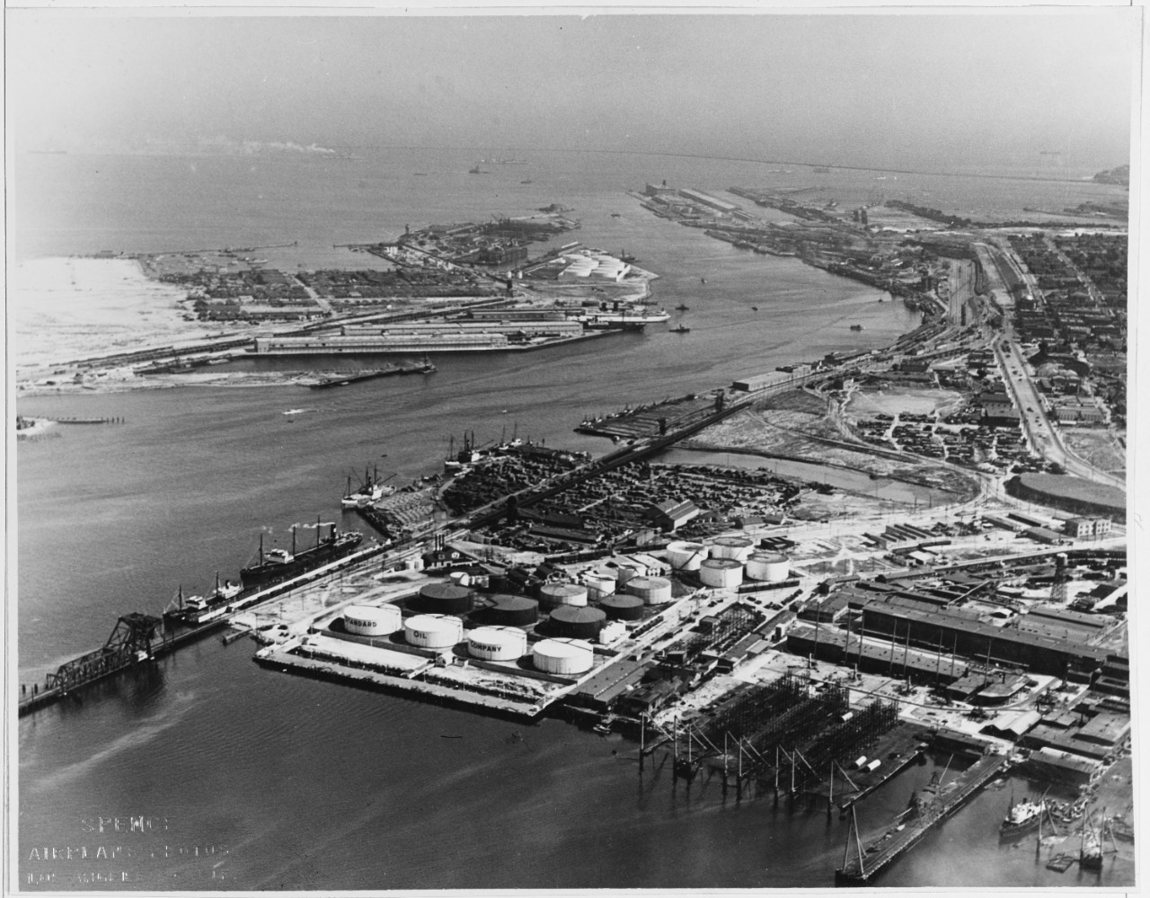 Los Angeles, California. Outer harbor from Washington. June 16, 1925
