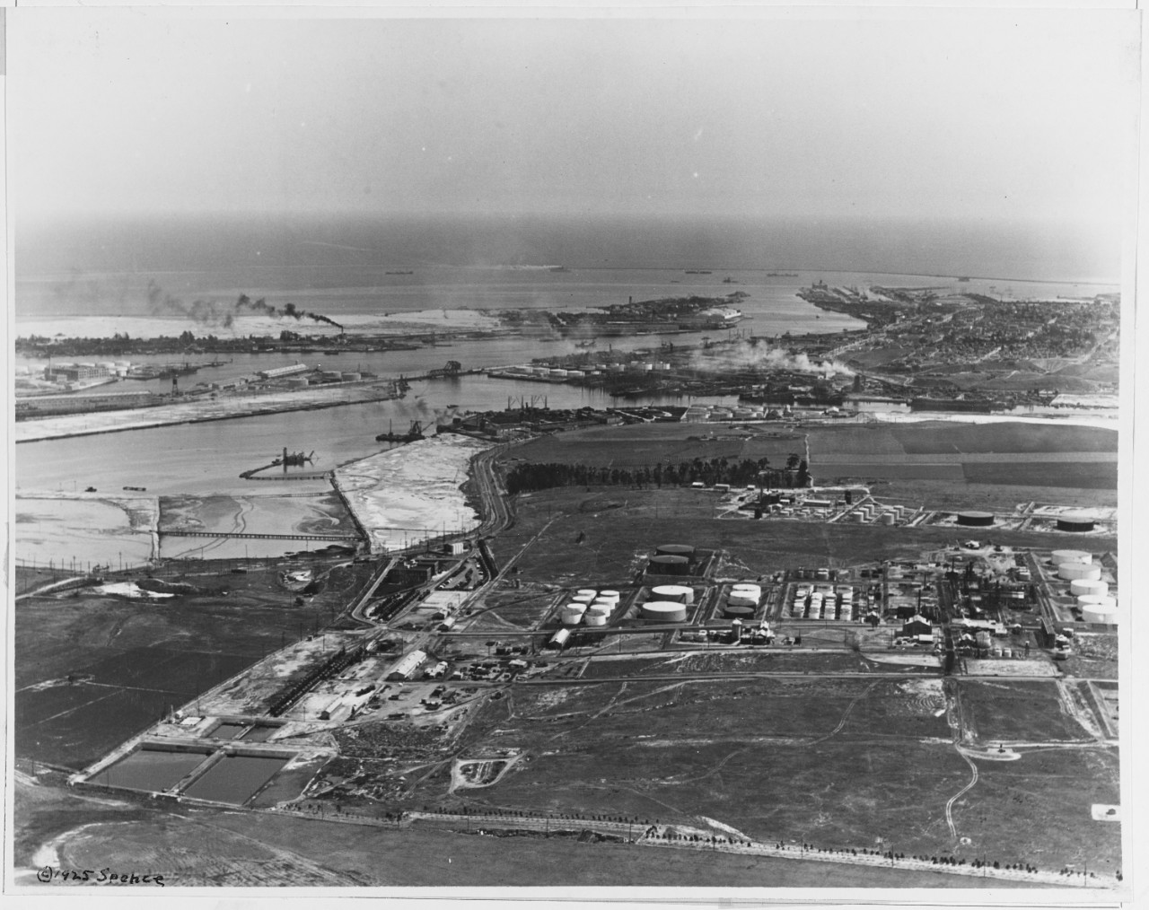 Los Angeles, California. Outer harbor from Washington. June 12, 1925