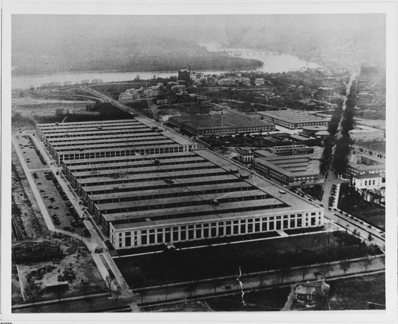 View of new Navy Building and Munitions Building, from Washington Monument