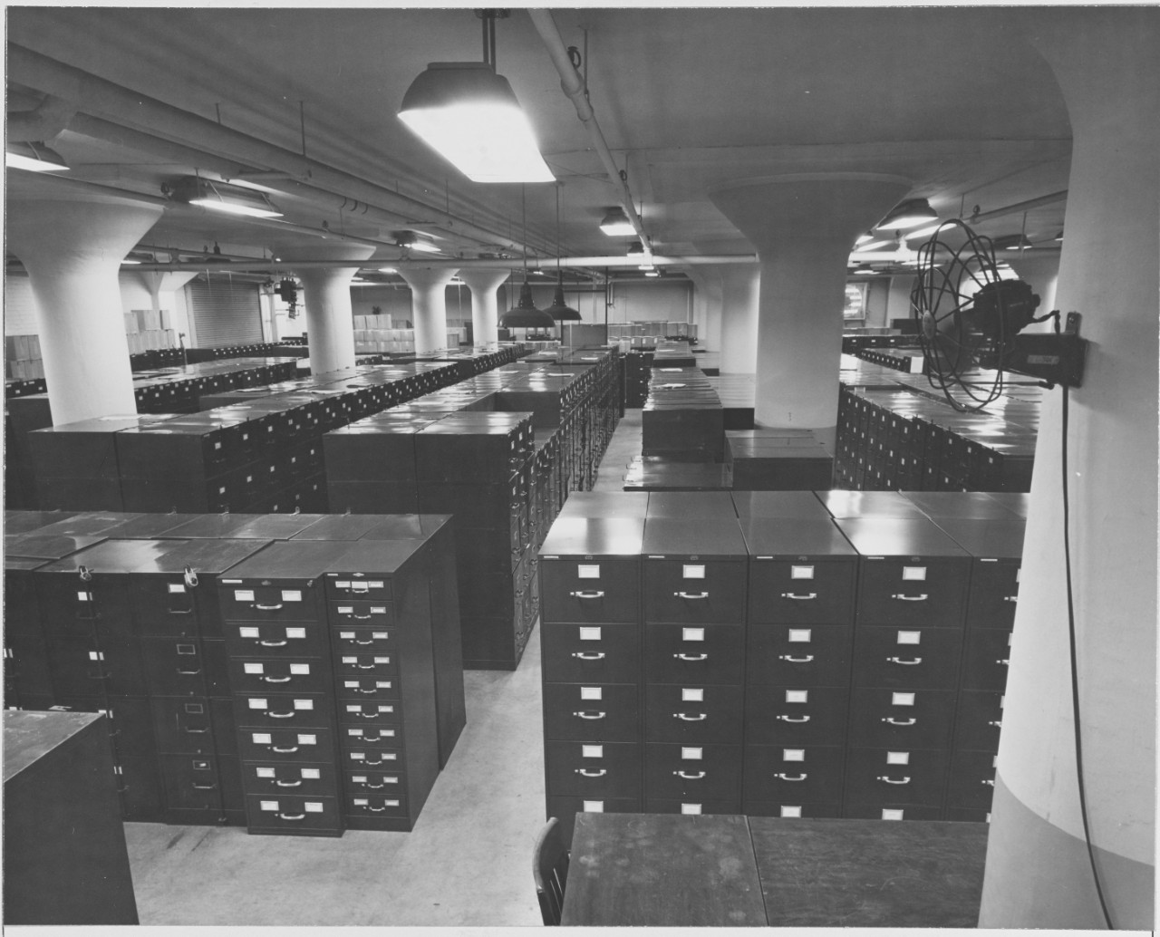 Storage area of Classified Archives section, Naval History Division