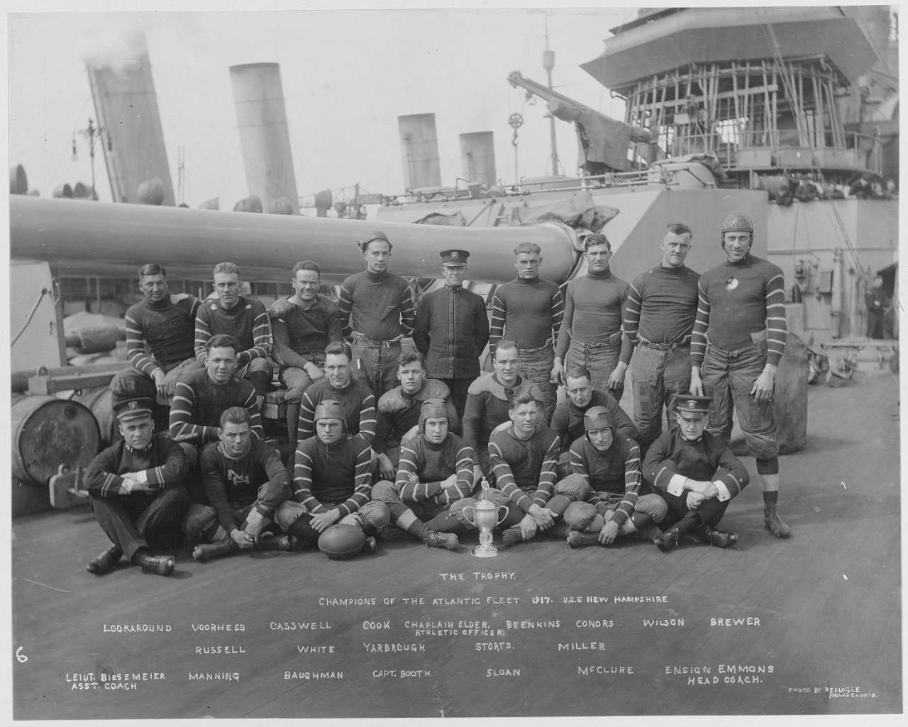 USS New Hampshire Football Team Champions of the Atlantic Fleet 1917