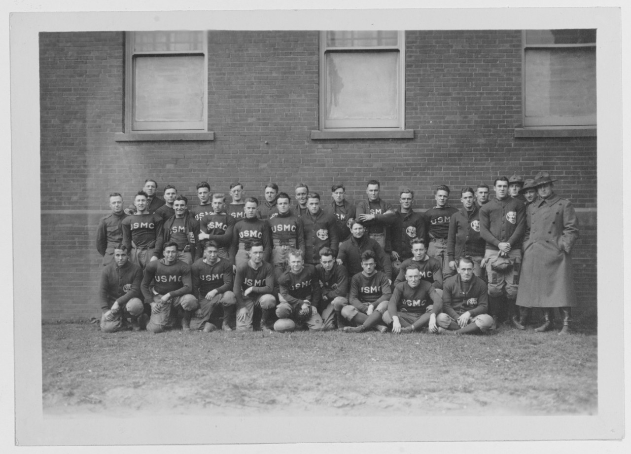 Football Team, U.S.M.C. at Philadelphia, Pa. 1918