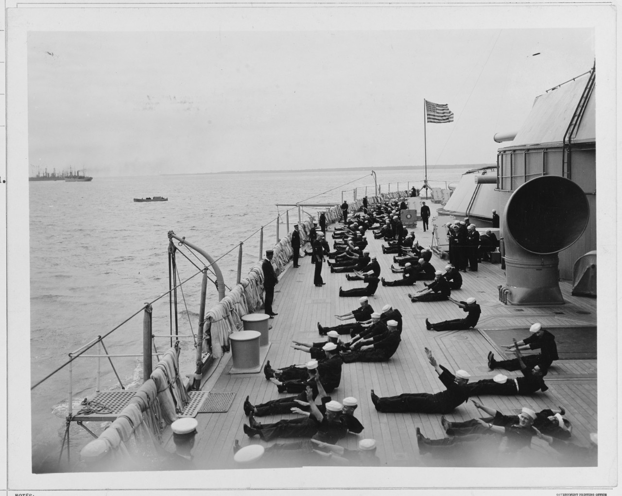 Physical Exercises on board. 1918