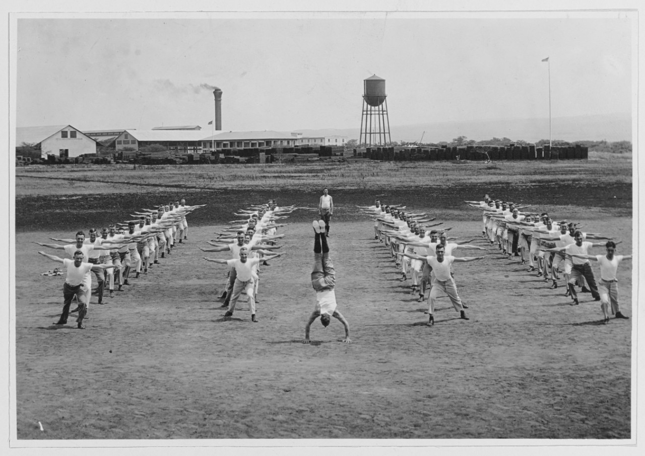 Sitting up excercises, Pearl Harbor, 1918