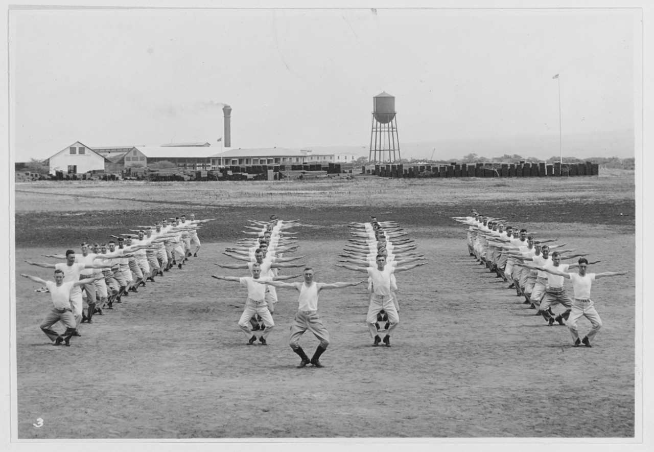 Sitting up excercises, Pearl Harbor, 1918