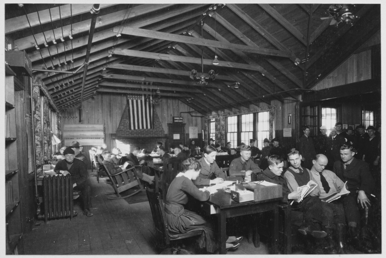 Social room and library Y. M. C. A. League Island, Philadelphia.