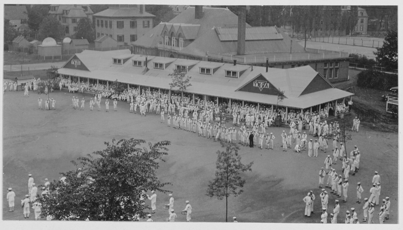 The Y. M. C. A. Hut on Holmes Field.