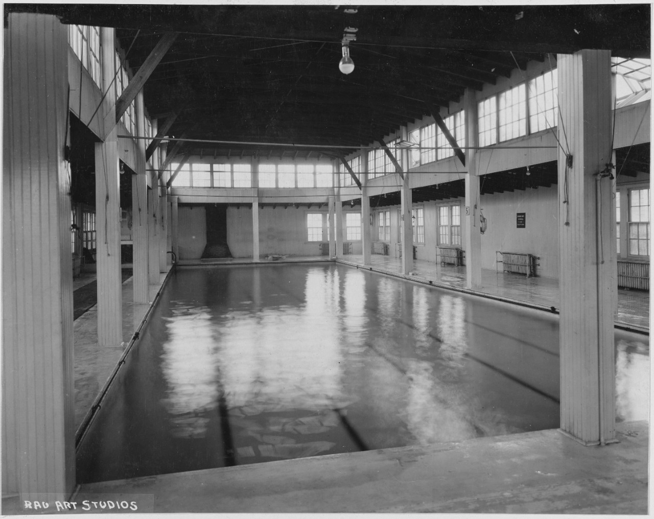 Swimming Pool, League Island Navy Yard. 6000 men taught to swim