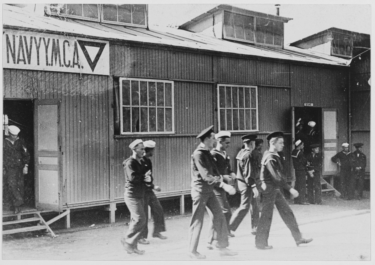 American Sailors at the Navy YMCA Brest, France.