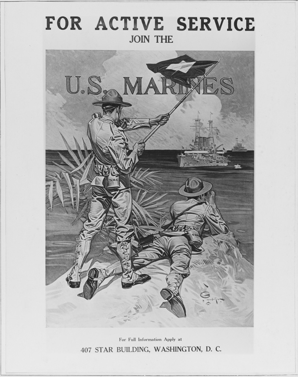 U.S. marine corps poster